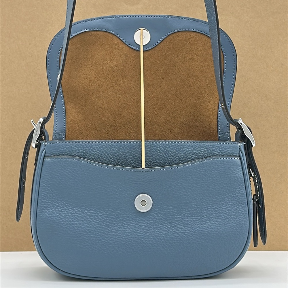 COACH Marie Saddle Bag With Varsity Stripe - Picture 9 of 16